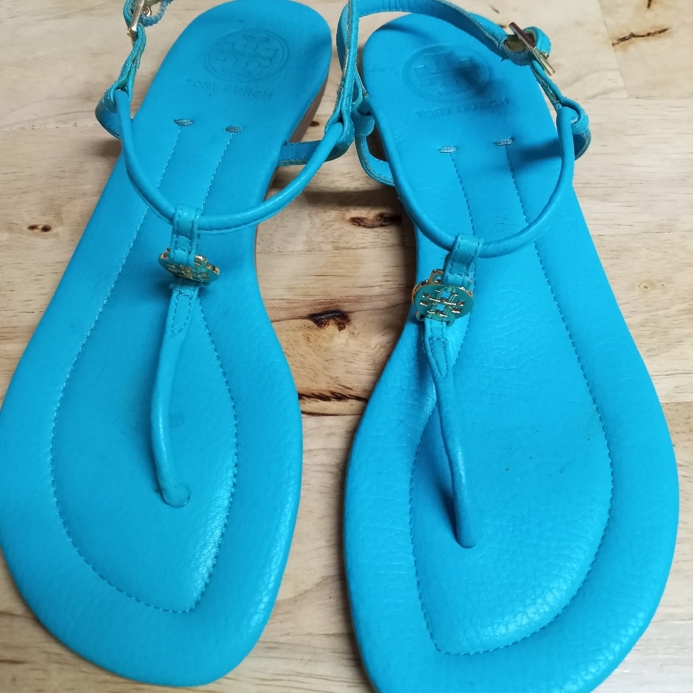 COPY - COPY - Teal Tory Burch Thong Sandals